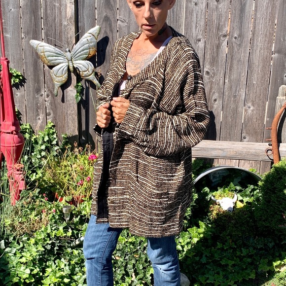 NWT Ulla Popken tweed boyfriend plus size blazer - Picture 2 of 10